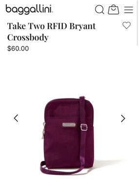 Baggallini Deep Plum Compact Crossbody